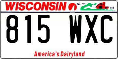 WI license plate 815WXC