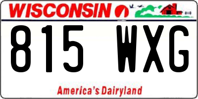 WI license plate 815WXG