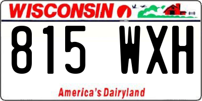 WI license plate 815WXH