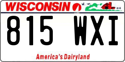 WI license plate 815WXI