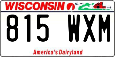 WI license plate 815WXM