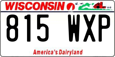 WI license plate 815WXP