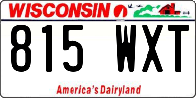 WI license plate 815WXT