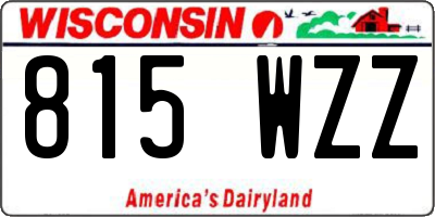 WI license plate 815WZZ