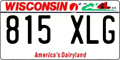 WI license plate 815XLG