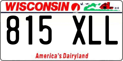WI license plate 815XLL