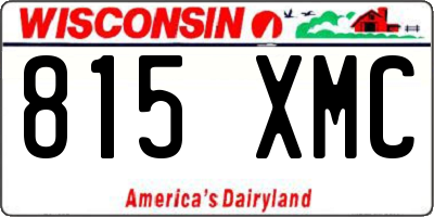 WI license plate 815XMC