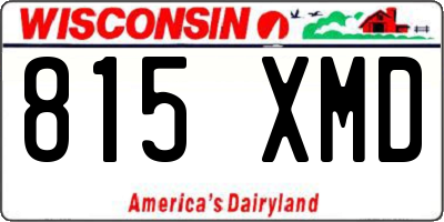 WI license plate 815XMD