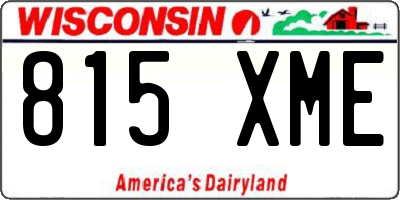 WI license plate 815XME