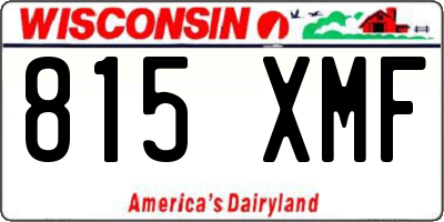 WI license plate 815XMF
