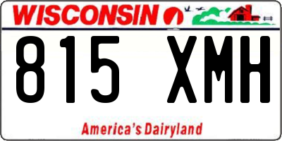 WI license plate 815XMH