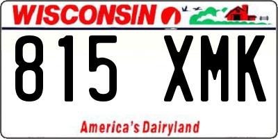 WI license plate 815XMK