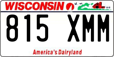 WI license plate 815XMM