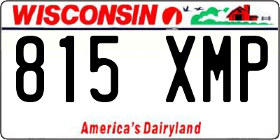 WI license plate 815XMP