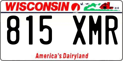 WI license plate 815XMR