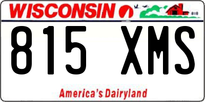 WI license plate 815XMS
