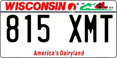 WI license plate 815XMT