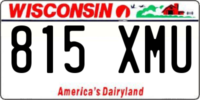 WI license plate 815XMU