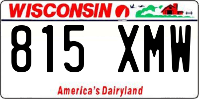 WI license plate 815XMW