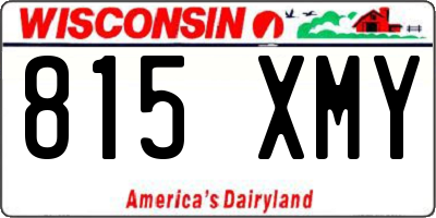 WI license plate 815XMY