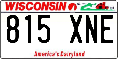 WI license plate 815XNE