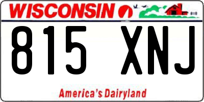 WI license plate 815XNJ
