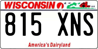 WI license plate 815XNS