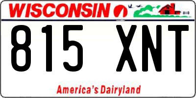 WI license plate 815XNT