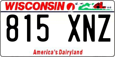 WI license plate 815XNZ
