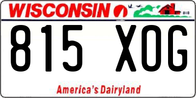 WI license plate 815XOG
