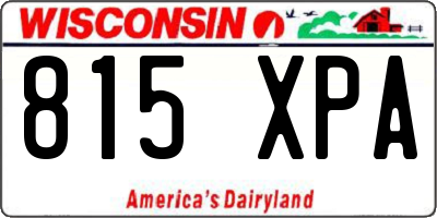 WI license plate 815XPA