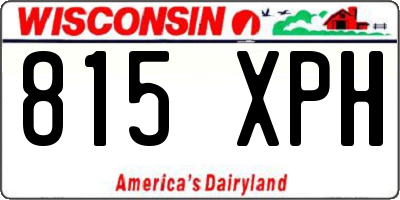 WI license plate 815XPH