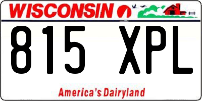 WI license plate 815XPL
