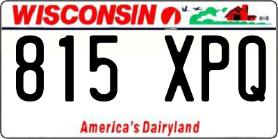 WI license plate 815XPQ