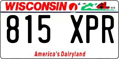 WI license plate 815XPR
