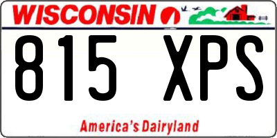 WI license plate 815XPS
