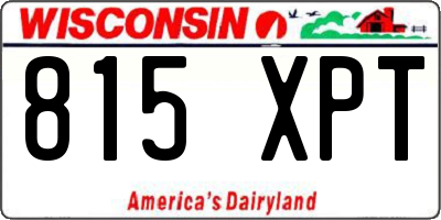 WI license plate 815XPT