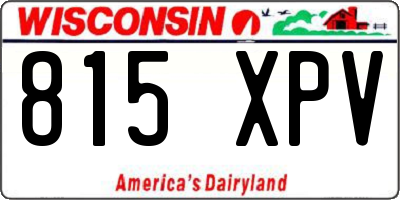 WI license plate 815XPV