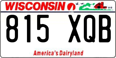 WI license plate 815XQB