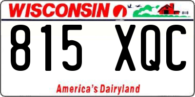 WI license plate 815XQC