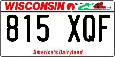 WI license plate 815XQF