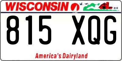 WI license plate 815XQG