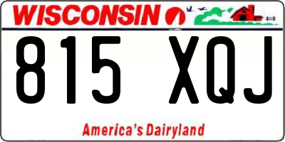WI license plate 815XQJ
