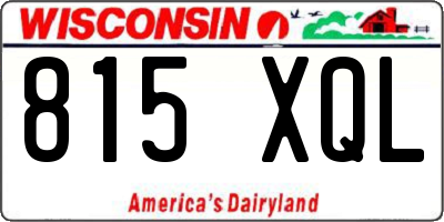 WI license plate 815XQL