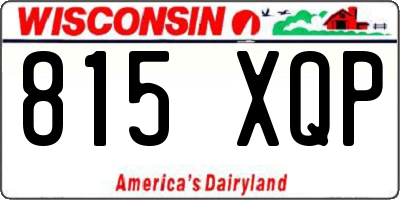 WI license plate 815XQP