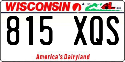 WI license plate 815XQS