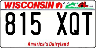 WI license plate 815XQT