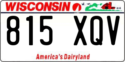 WI license plate 815XQV
