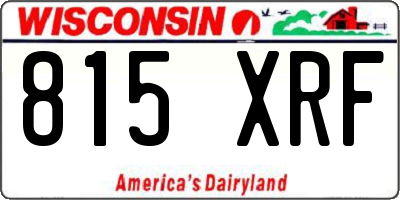 WI license plate 815XRF