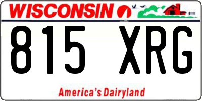 WI license plate 815XRG